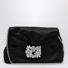  ROGER VIVIER Small Drapé bag in black satin