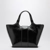ROGER VIVIER Mini Viv'' Choc black leather shopping bag