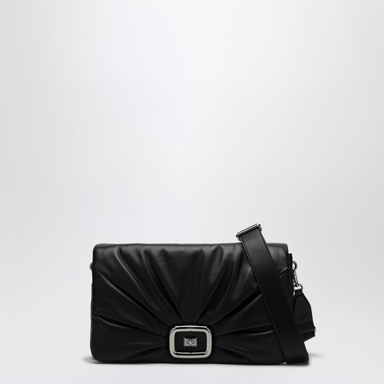 ROGER VIVIER Viv'' Choc Large black leather bag