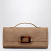 ROGER VIVIER Belle Vivier Clutch in suede