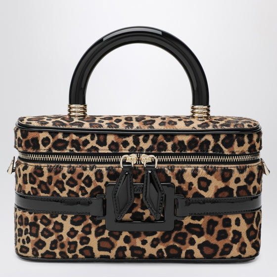 ROGER VIVIER Belle Vivier Vanity bag leopard print pony skin