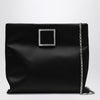 ROGER VIVIER Trompette Clutch in black satin