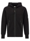 C.p. Company Diagonal Raised Fleece Sweatshirt With Lens Detail
