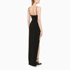 David Koma Black long dress with slit