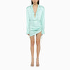 David Koma Aqua green wool mini dress