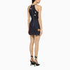 David Koma Blue denim mini dress with mirrors