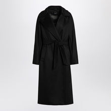  Weekend Max Mara Black double-breasted coat with belt