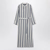 S Max Mara White/blue striped shirt dress