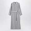 S Max Mara White/blue striped shirt dress