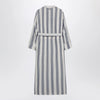 S Max Mara White/blue striped shirt dress