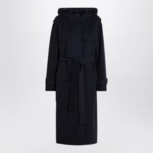  S Max Mara Blue coat with matching double belt