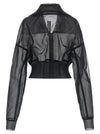 Rick Owens Dracucollar Cropped Bomber Jacket