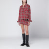 ISABEL MARANT Blandia shirt dress in red tartan cotton