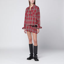  ISABEL MARANT Blandia shirt dress in red tartan cotton