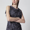 ISABEL MARANT Asymmetrical mini dress Faded Night in silk
