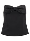 Self-Portrait Self Portrait Black Crepe Bandeau Top