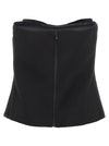 Self-Portrait Black Crepe Bandeau Top