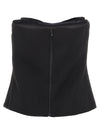 Self-Portrait Black Crepe Bandeau Top