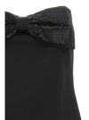 Self-Portrait Black Crepe Bandeau Top