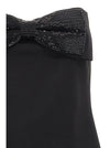 Self-Portrait Black Crepe Bandeau Top