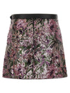 Self-Portrait Floral Sequin Mini Skirt