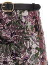 Self-Portrait Floral Sequin Mini Skirt