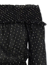 Self-Portrait Black And Gold Chiffon Top