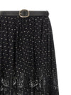 Self-Portrait Self Portrait Black And Gold Chiffon Lace Maxi Skirt