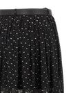 Self-Portrait Black And Gold Chiffon Lace Maxi Skirt