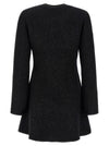 Self-Portrait Black Sequin Knit Mini Dress