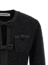Self-Portrait Black Sequin Knit Mini Dress