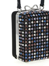 Self-Portrait Multi Crystal Chainmail Handbag