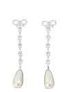 Self Portrait Bow Pearl Droplet Earrings