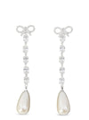 Self-Portrait Bow Pearl Droplet Earrings