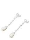 Self Portrait Bow Pearl Droplet Earrings