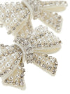 Self-Portrait Self Portrait Pearl Satin Bow Earrings