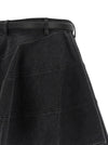 Self-Portrait Self Portrait Black Flared Denim Mini Skirt
