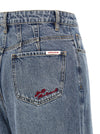 Self-Portrait Blue Barrel Leg Jeans