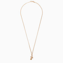  Emanuele Bicocchi Rose and skull necklace in 925 gold-plated silver