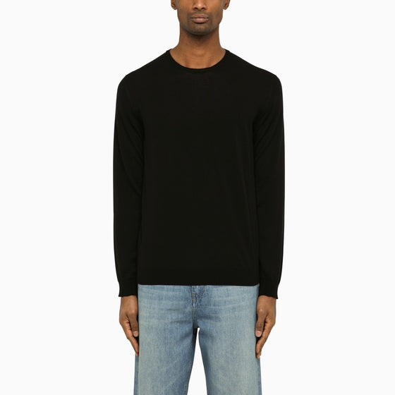 Roberto Collina Black cotton crew-neck sweater