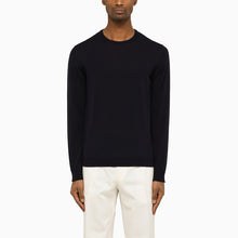  Roberto Collina Navy blue cotton crew-neck sweater