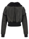 Rick Owens Flight Jkt Cropped Bomber Jacket