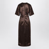 LouLou De Saison Long brown dress in linen and silk