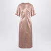 Loulou Studio Long antique pink dress in linen and silk