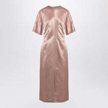  Loulou Studio Long antique pink dress in linen and silk
