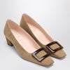 ROGER VIVIER Belle Vivier tobacco suede Décolletté