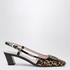 ROGER VIVIER Belle Vivier leopard print pony skin slingback