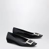 ROGER VIVIER Belle Vivier black patent leather ballet flats