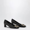 ROGER VIVIER Black patent leather Trompette pumps