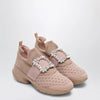 ROGER VIVIER Viv' Run trainers with crystals collant-coloured
